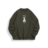 Men's Heavyweight Dog Embroidery Sweatshirt